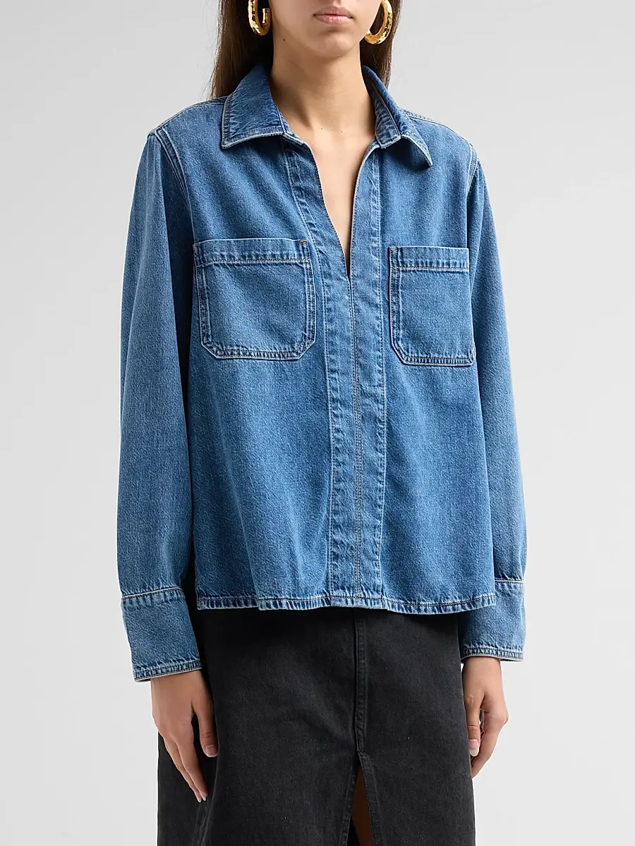 rag & bone Women's Channing Denim Shirt | Thumbnail 4 rag & bone Women's Channing Denim Shirt | Thumbnail 4