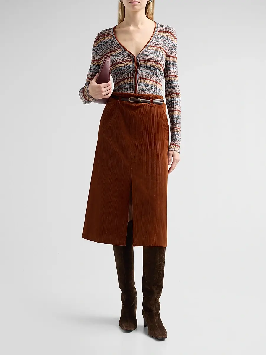 Veronica Beard Women's Alexie Corduroy Midi Skirt | Thumbnail 2 Veronica Beard Women's Alexie Corduroy Midi Skirt | Thumbnail 2