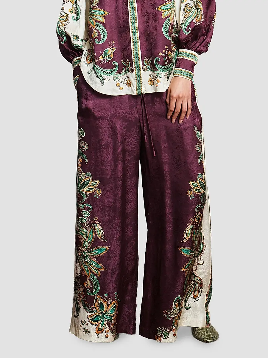 ALÉMAIS Women's Ruthie Paisley Wide-Leg Pants | Thumbnail 4 ALÉMAIS Women's Ruthie Paisley Wide-Leg Pants | Thumbnail 4
