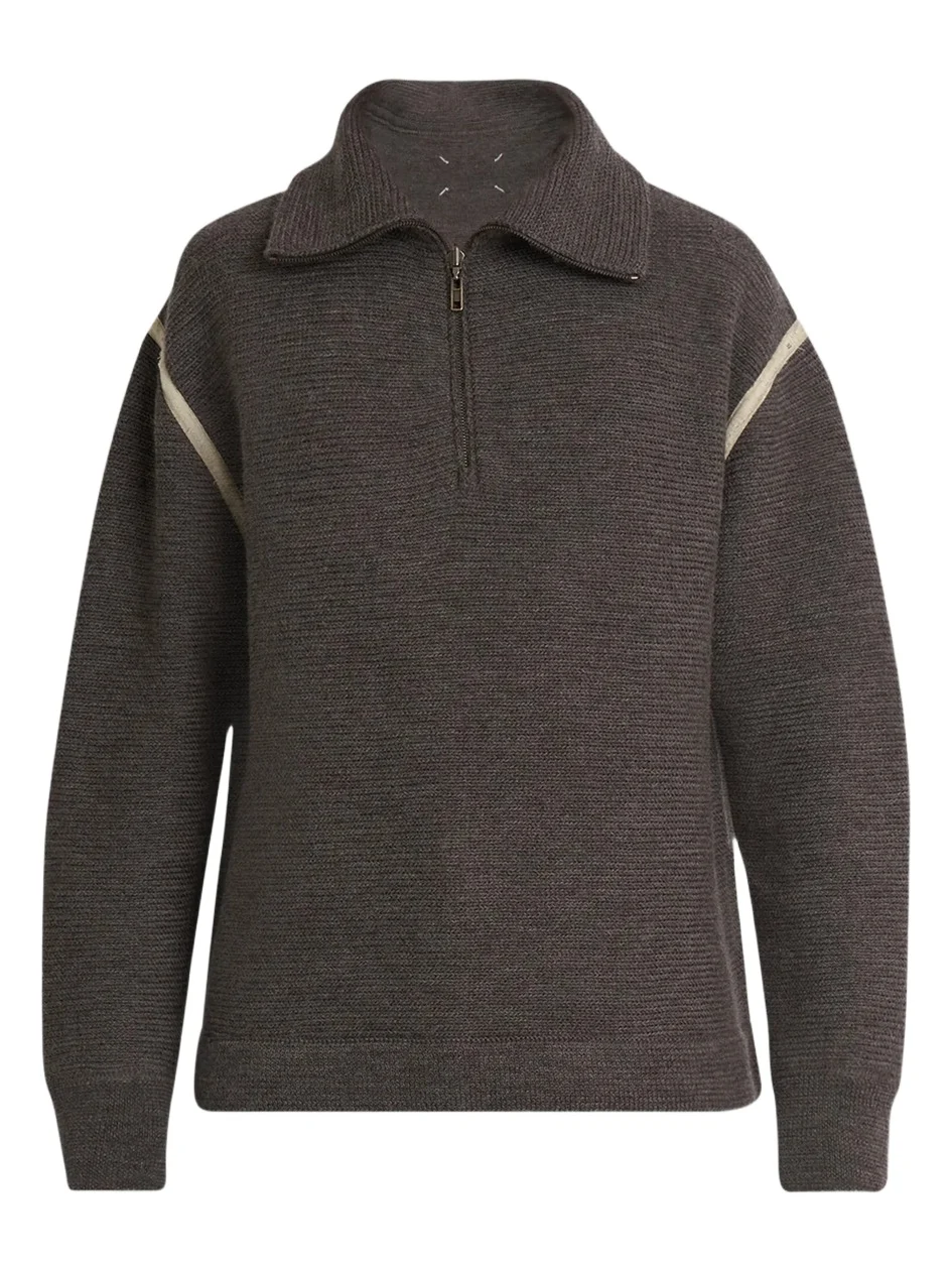 Maison Margiela Men's Elbow-Patch Wool Sweater