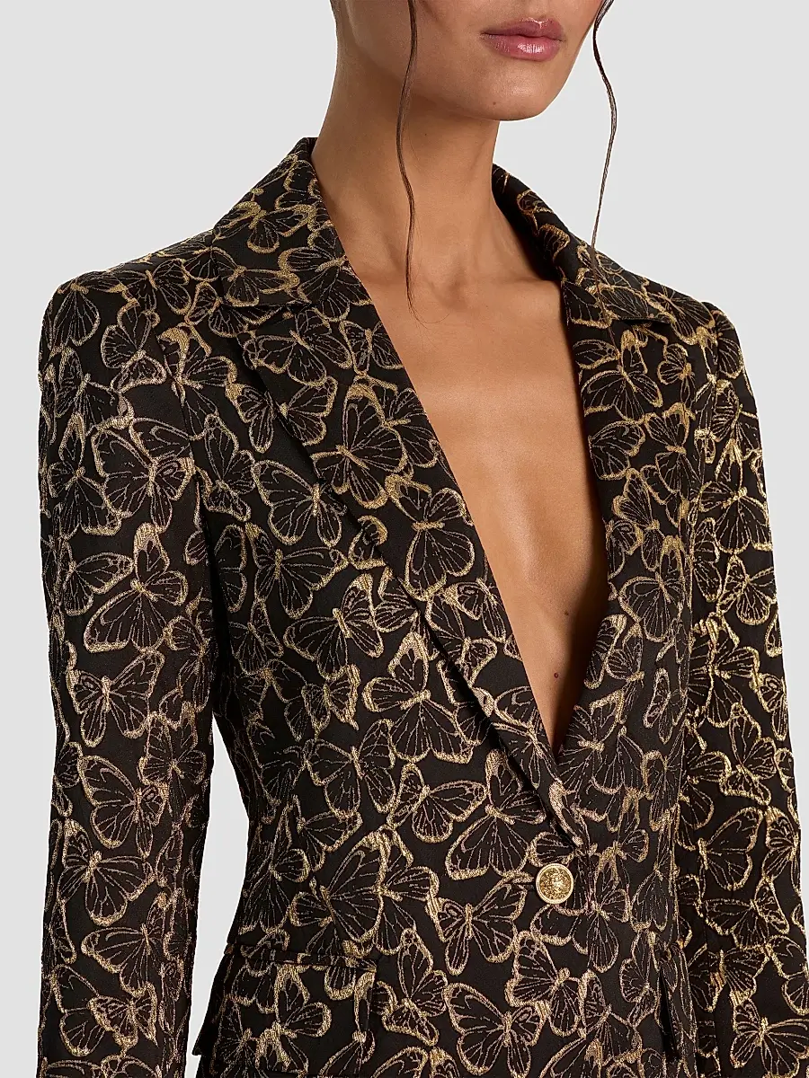Alice + Olivia Women's Macey Butterfly Jacquard Blazer | Thumbnail 5 Alice + Olivia Women's Macey Butterfly Jacquard Blazer | Thumbnail 5