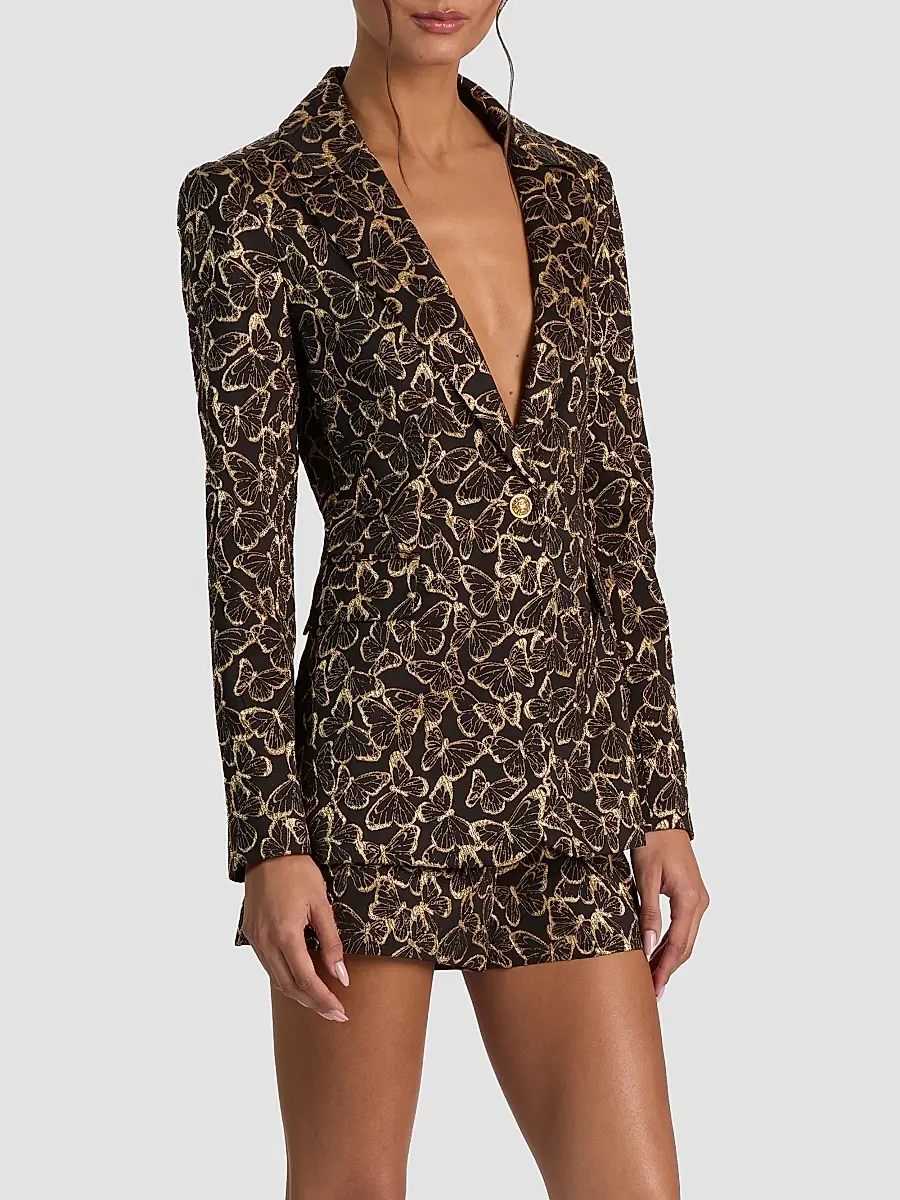 Alice + Olivia Women's Macey Butterfly Jacquard Blazer | Thumbnail 6 Alice + Olivia Women's Macey Butterfly Jacquard Blazer | Thumbnail 6