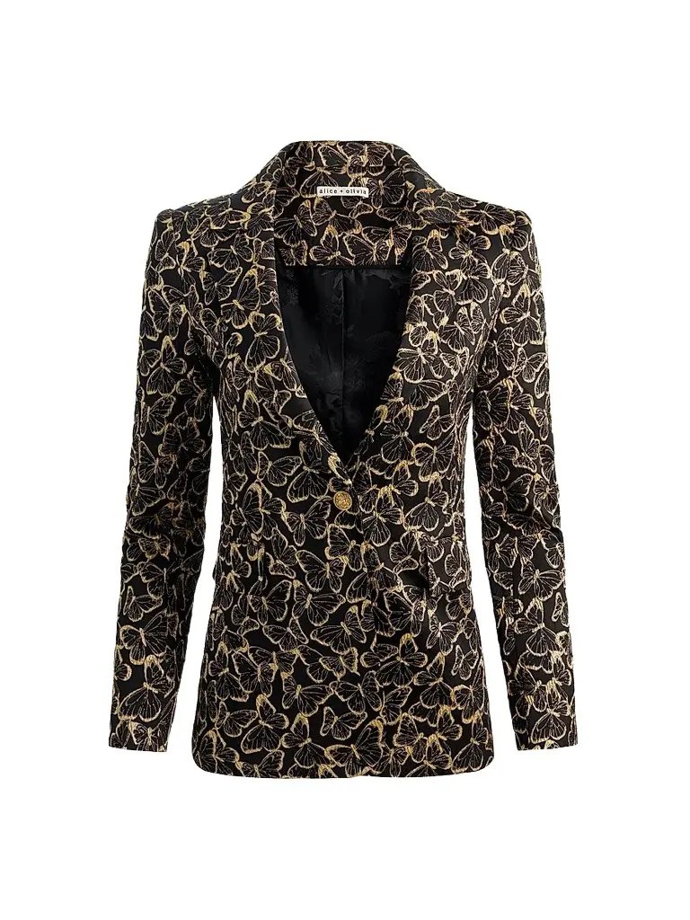 Alice + Olivia Women's Macey Butterfly Jacquard Blazer