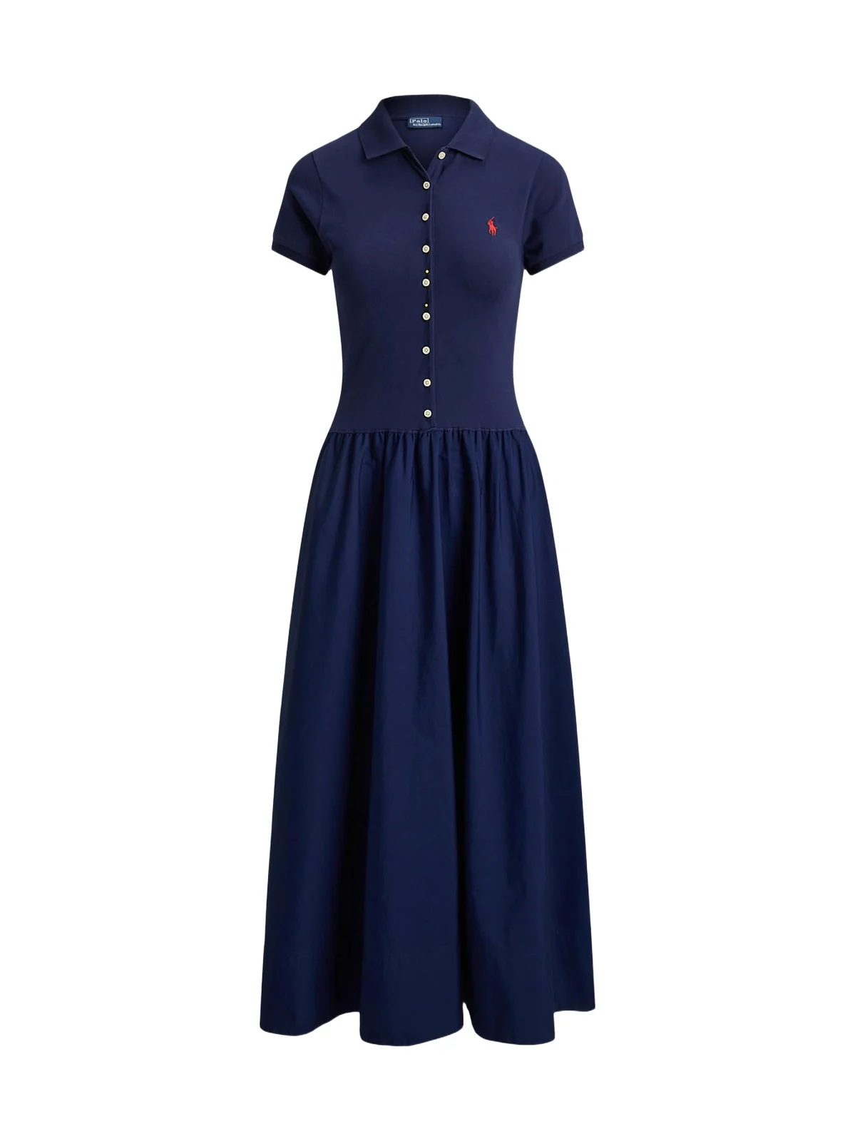 Women's Hybrid Mesh Polo Maxi Dress Women's Hybrid Mesh Polo Maxi Dress