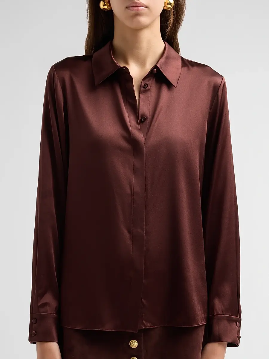 Alice + Olivia Women's Willa Stretch-Silk Shirt | Thumbnail 5 Alice + Olivia Women's Willa Stretch-Silk Shirt | Thumbnail 5