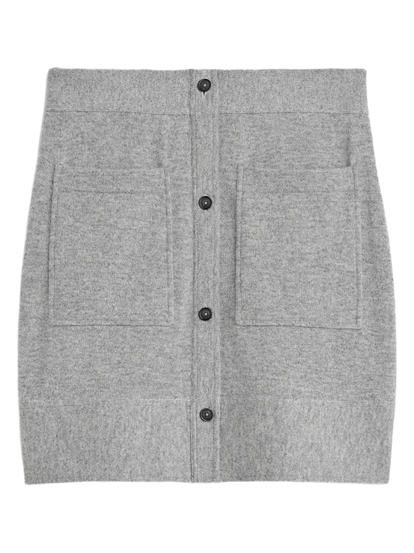 TOTEME Women's Buttoned Cashmere Mini Skirt