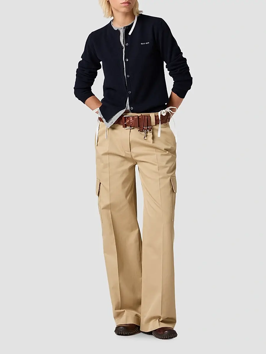 Miu Miu Women's Chino Trousers | Thumbnail 2 Miu Miu Women's Chino Trousers | Thumbnail 2