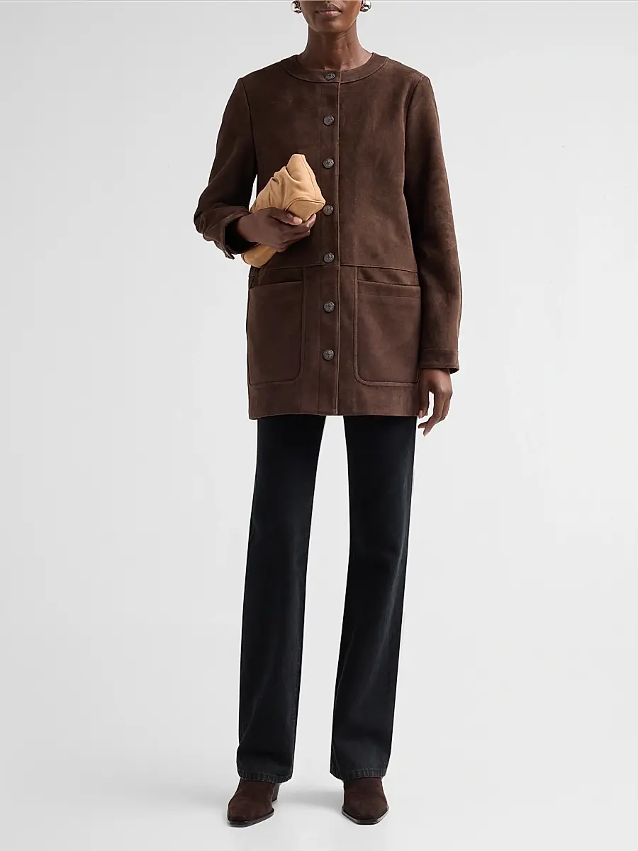 Kobi Halperin Women's Linda Suede Longline Coat | Thumbnail 2 Kobi Halperin Women's Linda Suede Longline Coat | Thumbnail 2