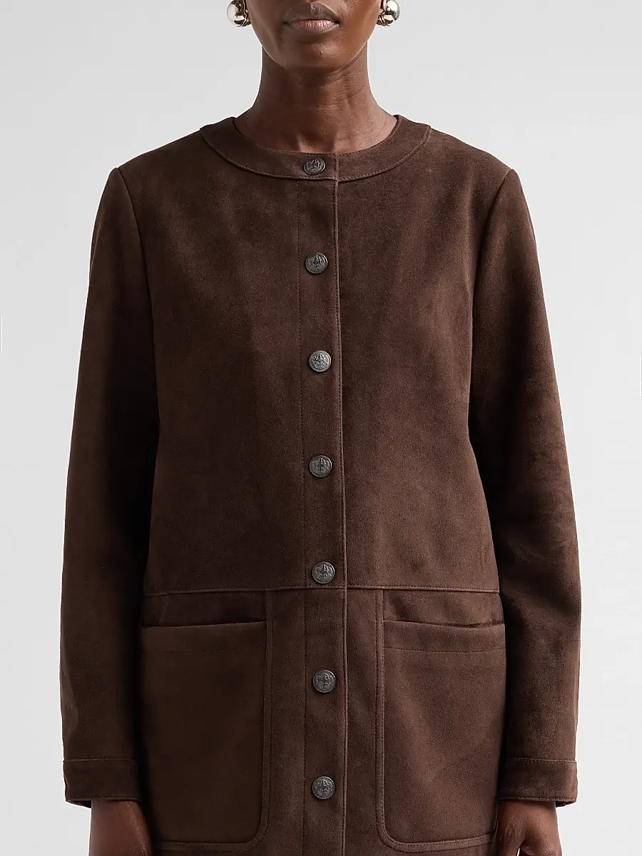 Kobi Halperin Women's Linda Suede Longline Coat | Thumbnail 5 Kobi Halperin Women's Linda Suede Longline Coat | Thumbnail 5