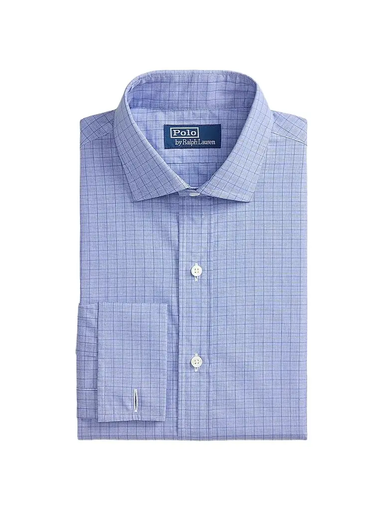 Polo Ralph Lauren Men's Custom-Fit Plaid French Cuff Shirt