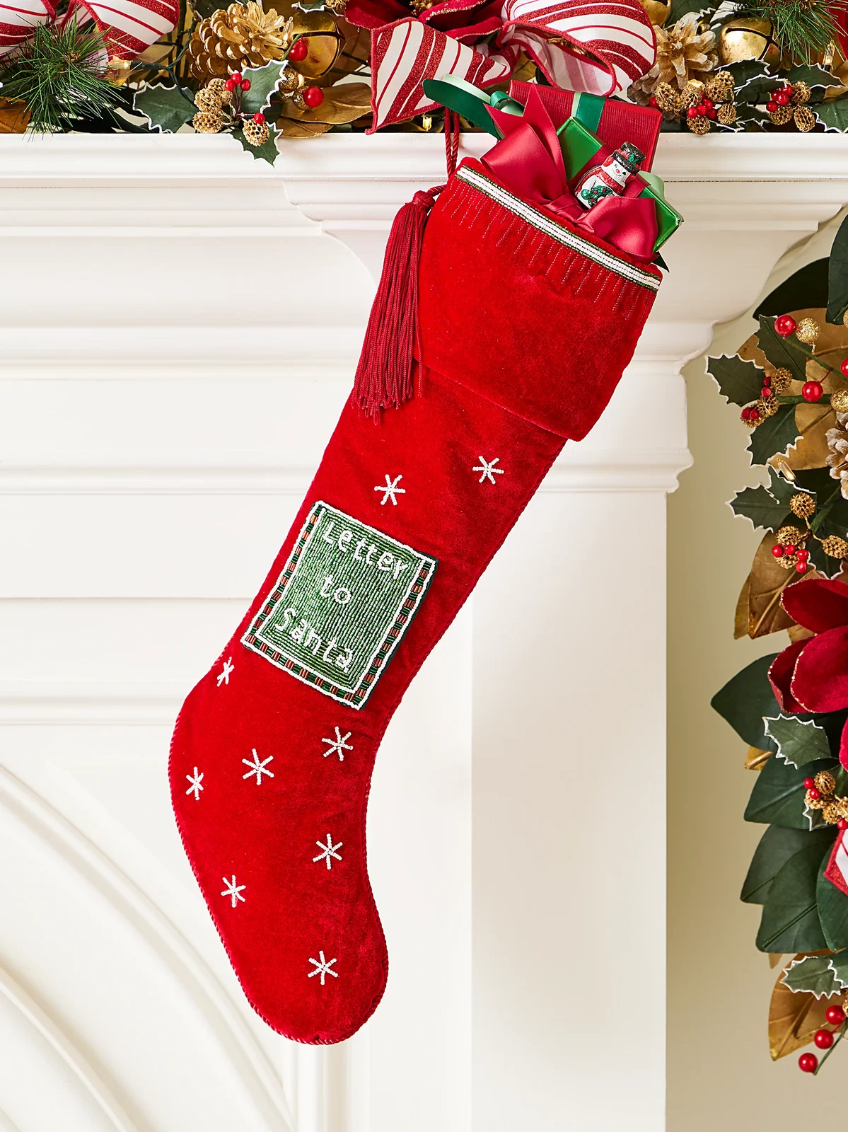 Sudha Pennathur Beaded Stocking Ornament
