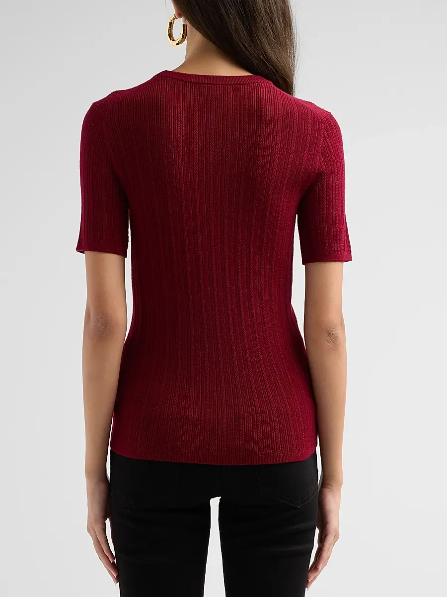 rag & bone Women's Rhodes Wool Pontelle-Knit Top | Thumbnail 3 rag & bone Women's Rhodes Wool Pontelle-Knit Top | Thumbnail 3