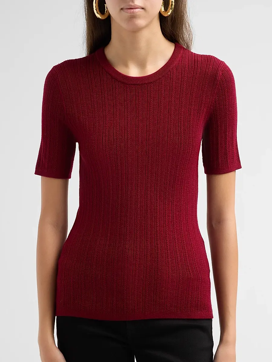 rag & bone Women's Rhodes Wool Pontelle-Knit Top | Thumbnail 5 rag & bone Women's Rhodes Wool Pontelle-Knit Top | Thumbnail 5
