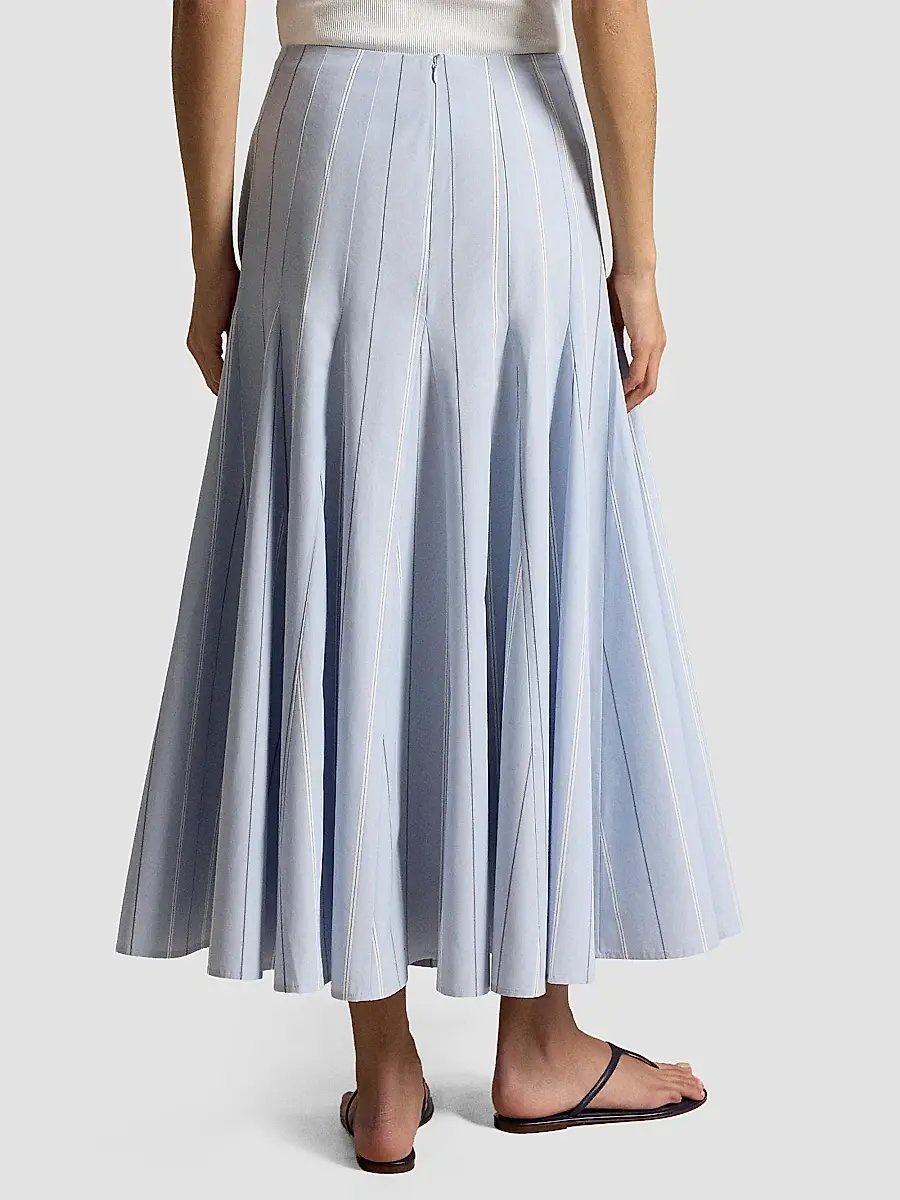 Polo Ralph Lauren Women's Striped Cotton A-Line Skirt | Thumbnail 3