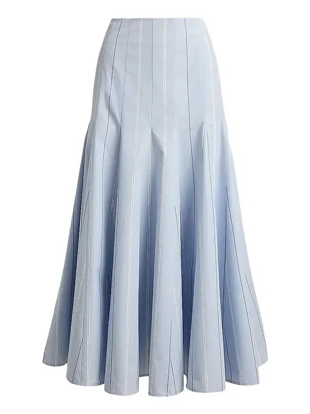 Women's Striped Cotton A-Line Skirt Women's Striped Cotton A-Line Skirt