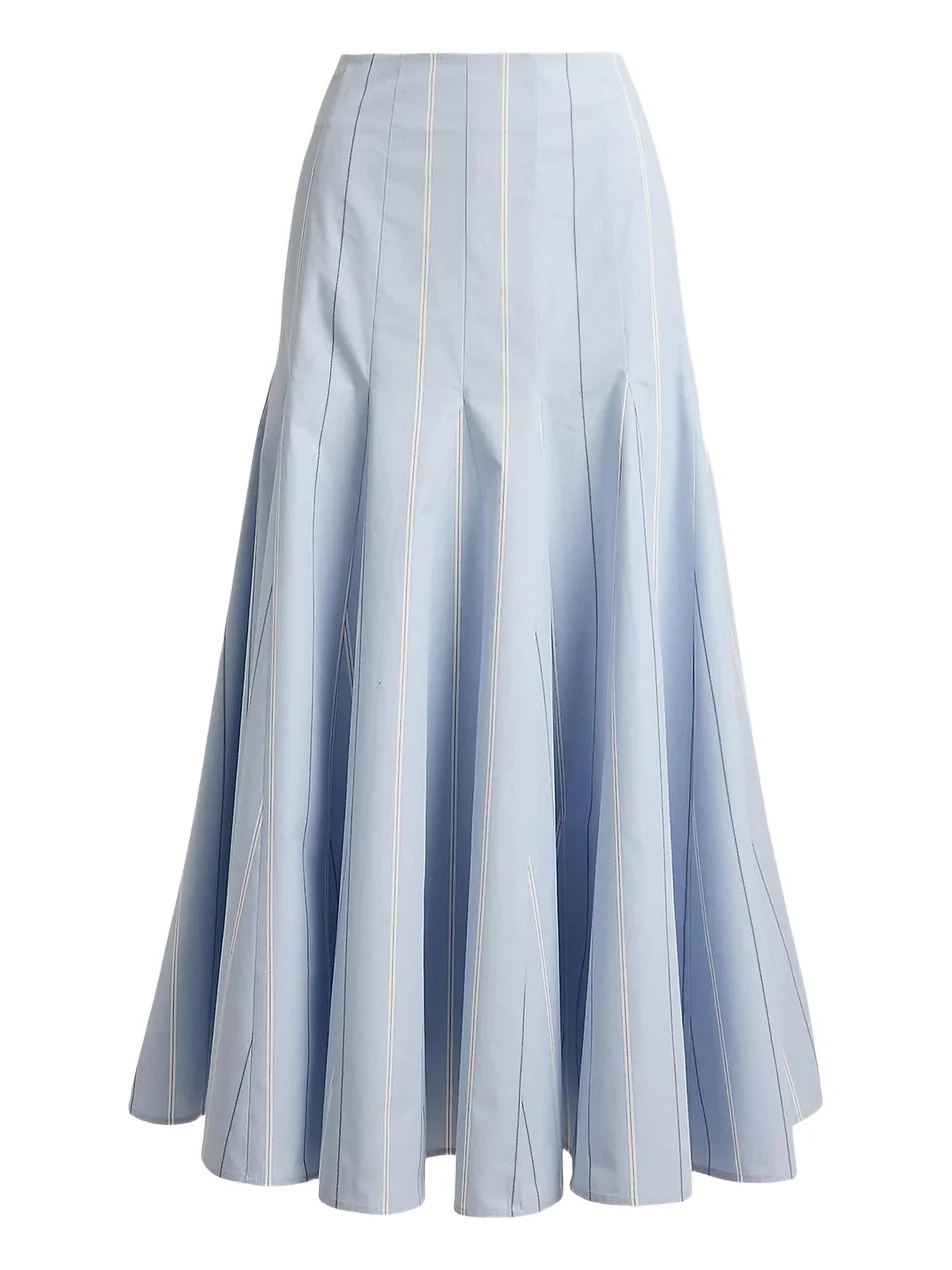 Women's Striped Cotton A-Line Skirt Women's Striped Cotton A-Line Skirt