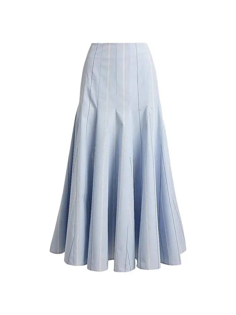 Women's Striped Cotton A-Line Skirt Women's Striped Cotton A-Line Skirt