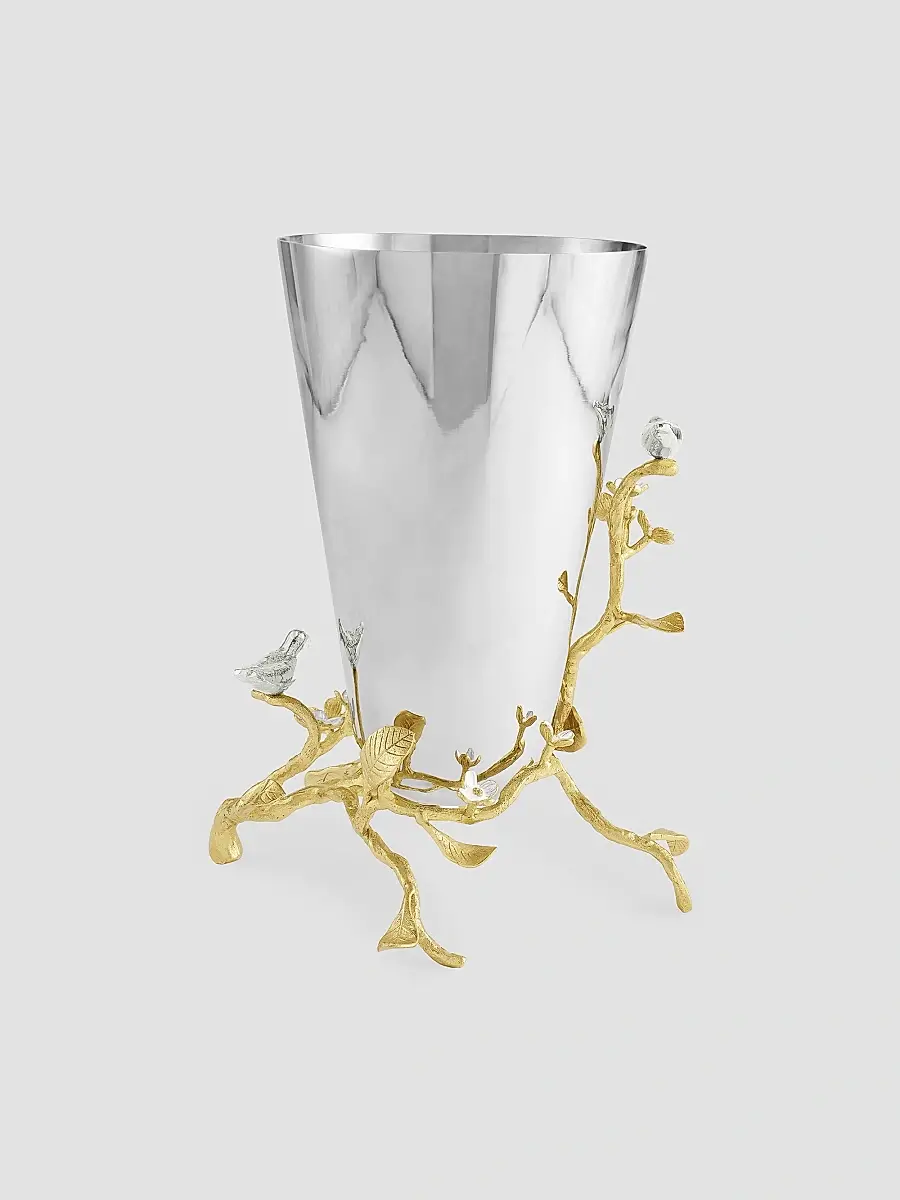 Michael Aram Lovebirds Silver & Gold Medium Vase | Thumbnail 3 Michael Aram Lovebirds Silver & Gold Medium Vase | Thumbnail 3