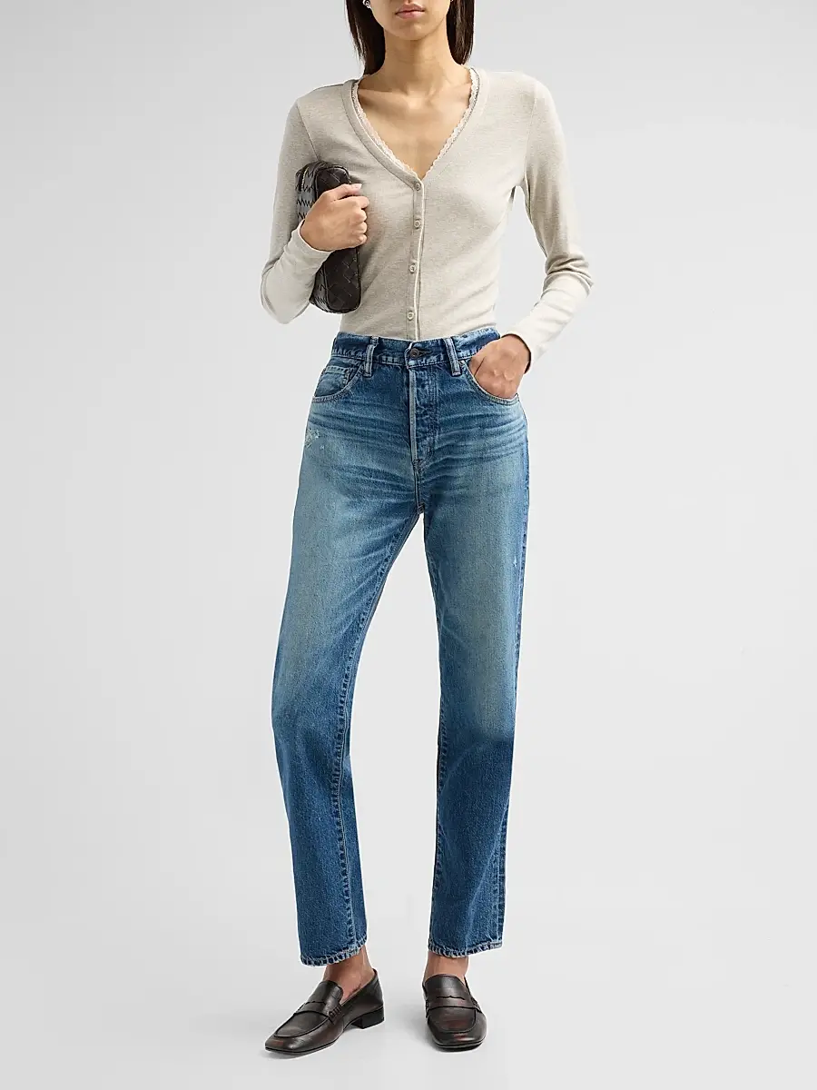 Frame Women's Ribbed-Trim Cardigan | Thumbnail 2 Frame Women's Ribbed-Trim Cardigan | Thumbnail 2