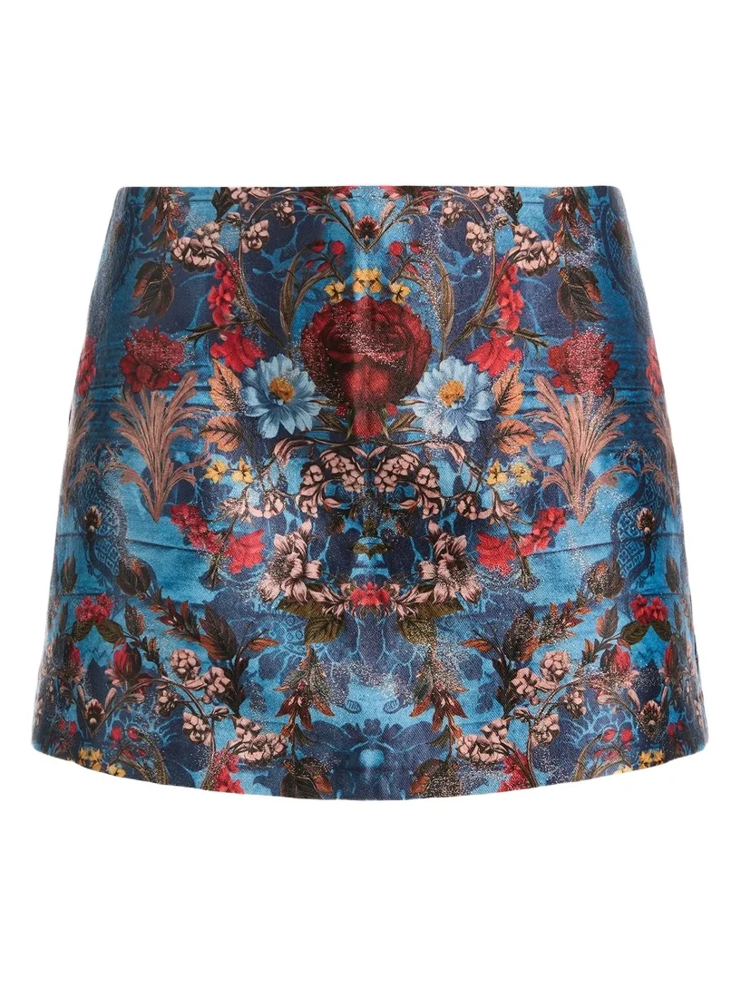 Alice + Olivia Women's Mace Floral Jacquard High-Rise Skort