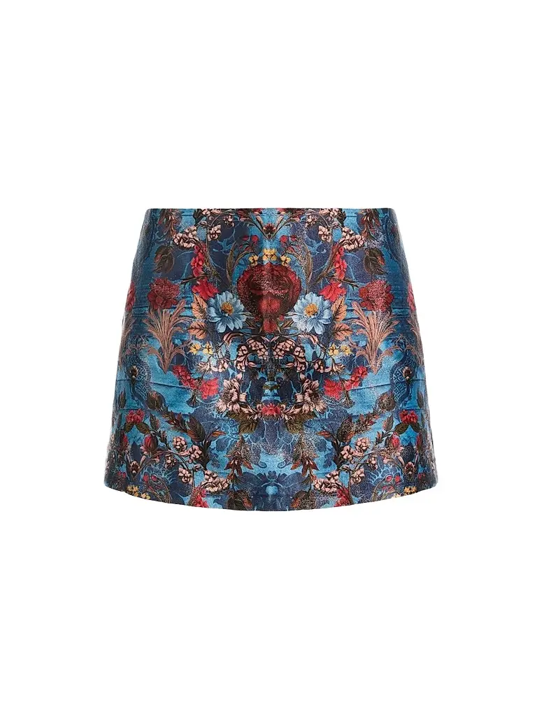 Alice + Olivia Women's Mace Floral Jacquard High-Rise Skort