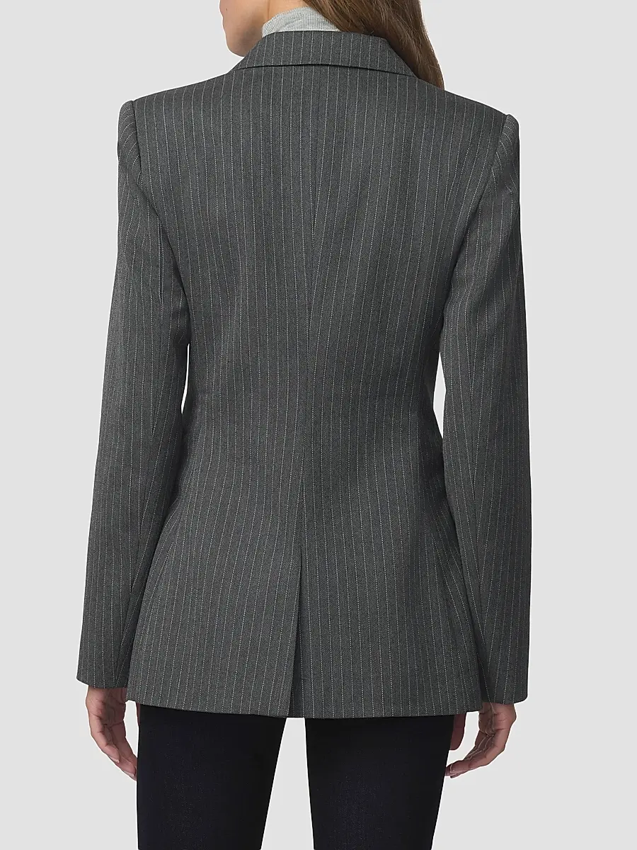 Joe's Jeans Women's Mecah Pinstripe Double-Breasted Blazer | Thumbnail 3 Joe's Jeans Women's Mecah Pinstripe Double-Breasted Blazer | Thumbnail 3