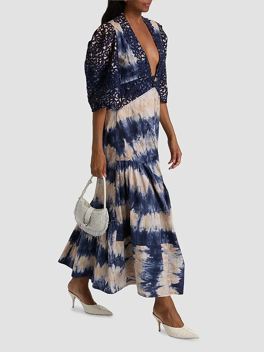 Busayo Women's Lola Plunging V-Neck Maxi Dress | Thumbnail 2