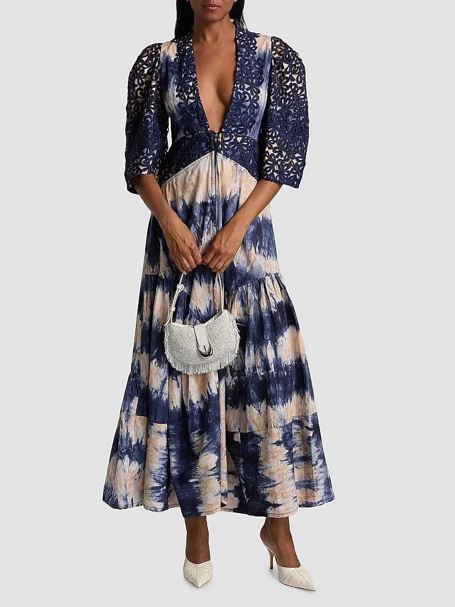 Busayo Women's Lola Plunging V-Neck Maxi Dress | Thumbnail 3