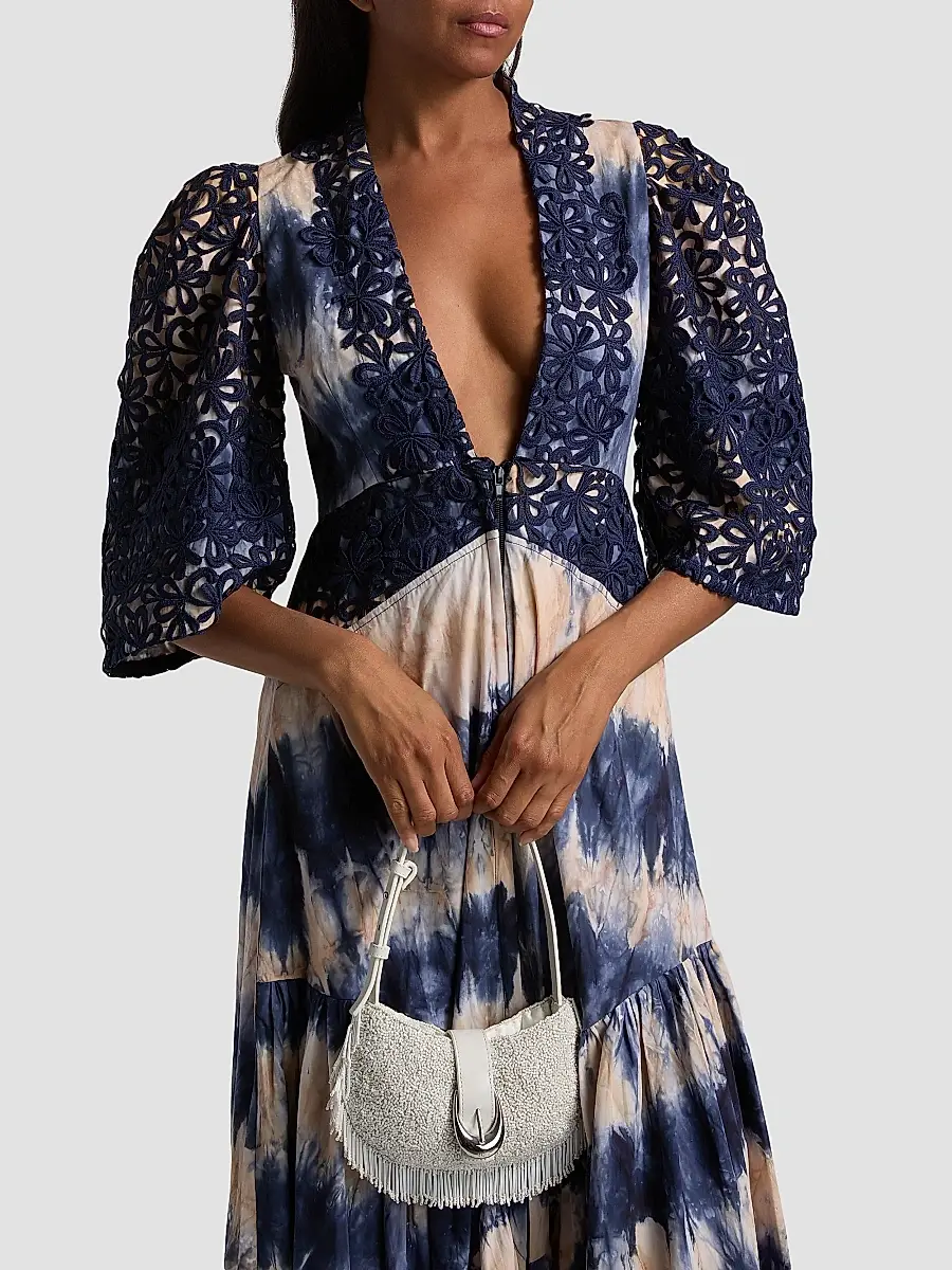 Busayo Women's Lola Plunging V-Neck Maxi Dress | Thumbnail 6