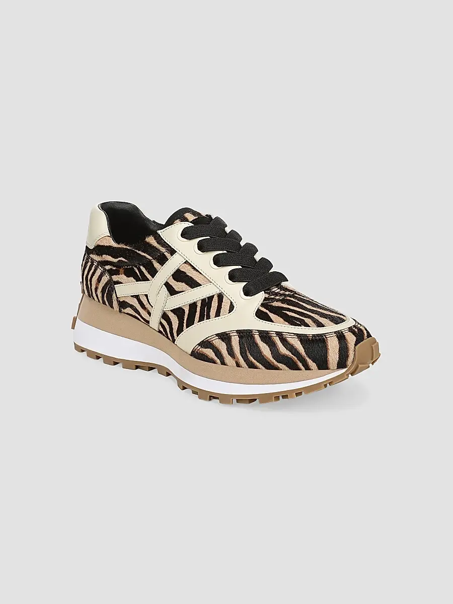 Veronica Beard Women's Valentina-6 Zebra-Print Calf Hair Sneakers | Thumbnail 2