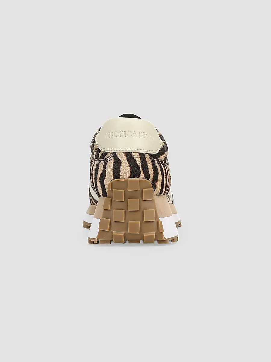 Veronica Beard Women's Valentina-6 Zebra-Print Calf Hair Sneakers | Thumbnail 3