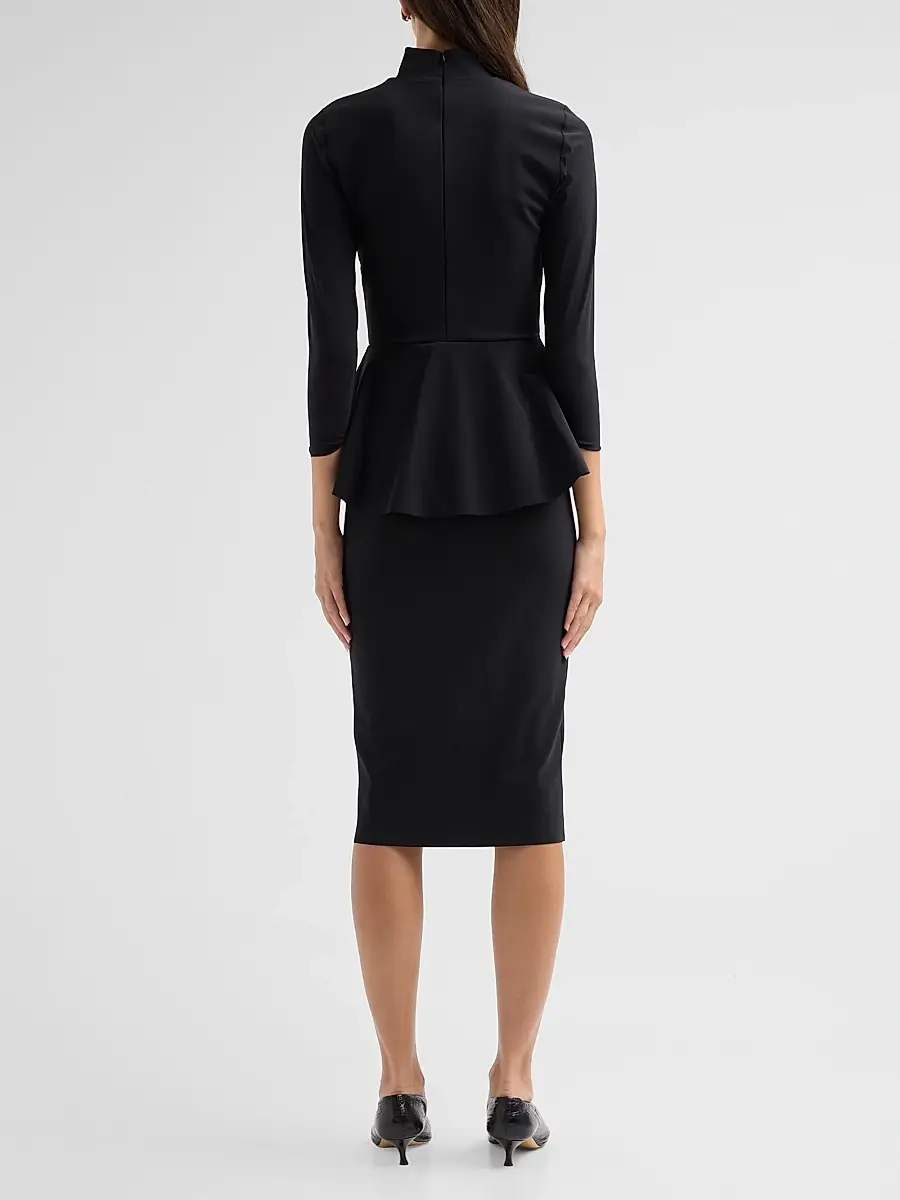 Chiara Boni La Petite Robe Women's Haby Brooch Peplum Sheath Dress | Thumbnail 3 Chiara Boni La Petite Robe Women's Haby Brooch Peplum Sheath Dress | Thumbnail 3
