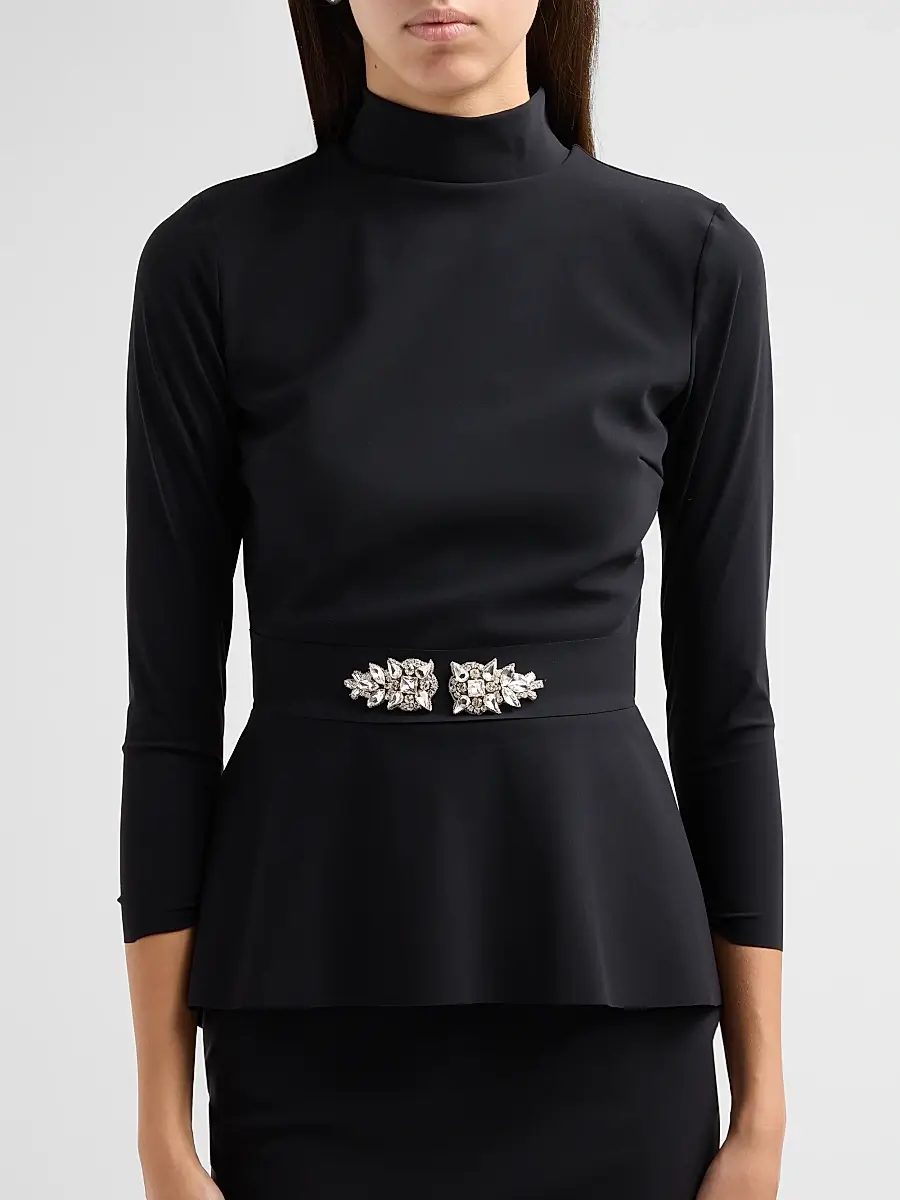 Chiara Boni La Petite Robe Women's Haby Brooch Peplum Sheath Dress | Thumbnail 5 Chiara Boni La Petite Robe Women's Haby Brooch Peplum Sheath Dress | Thumbnail 5