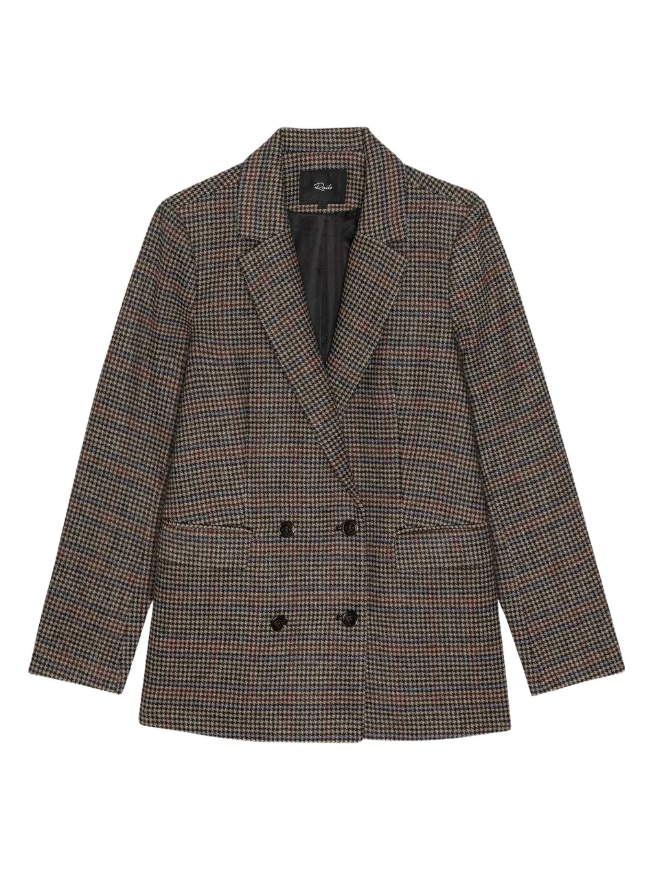 Women's Jac Houndstooth Double-Breasted Blazer Women's Jac Houndstooth Double-Breasted Blazer