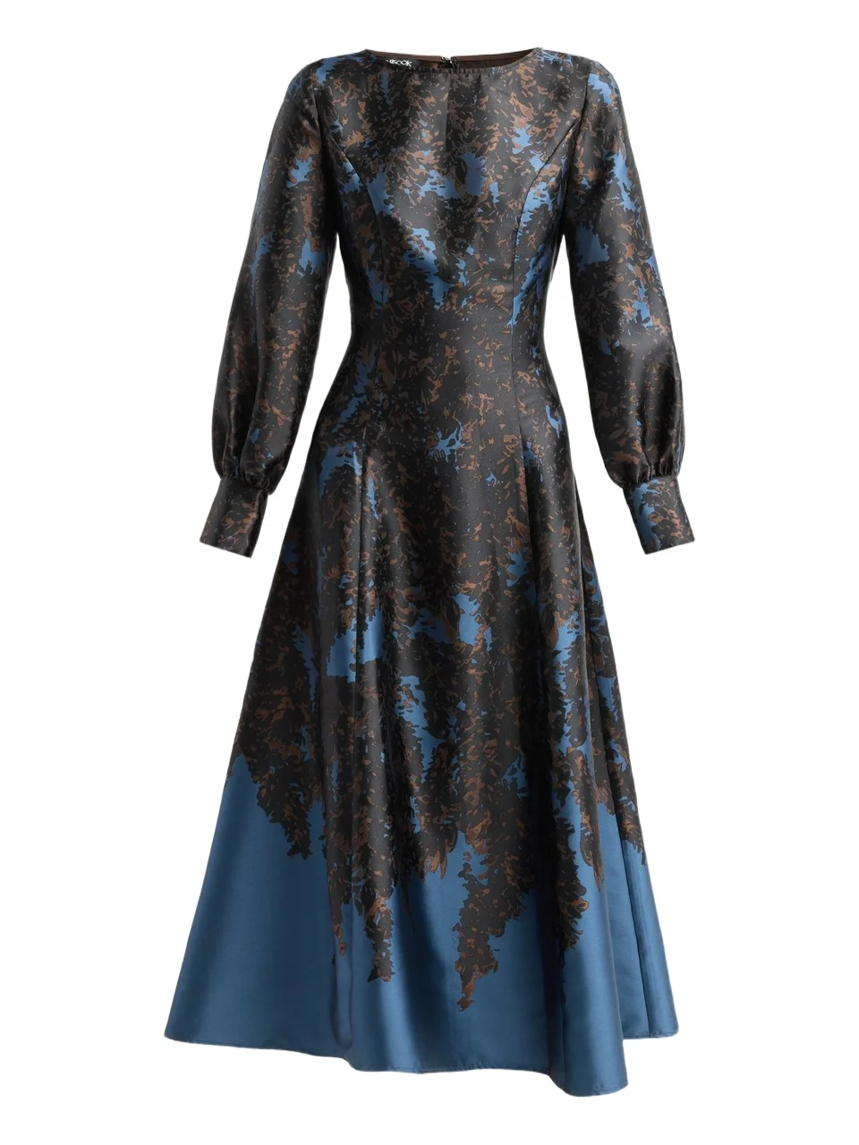 Misook Women's Bloomscape Jacquard Woven A-Line Maxi Dress