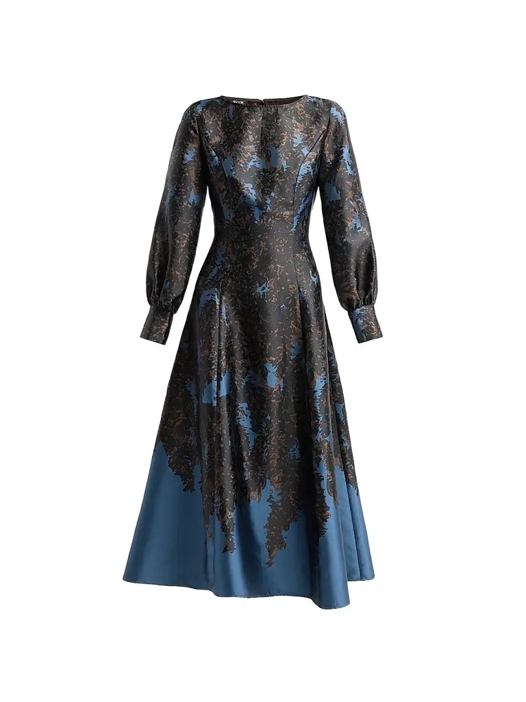 Women's Bloomscape Jacquard Woven A-Line Maxi Dress