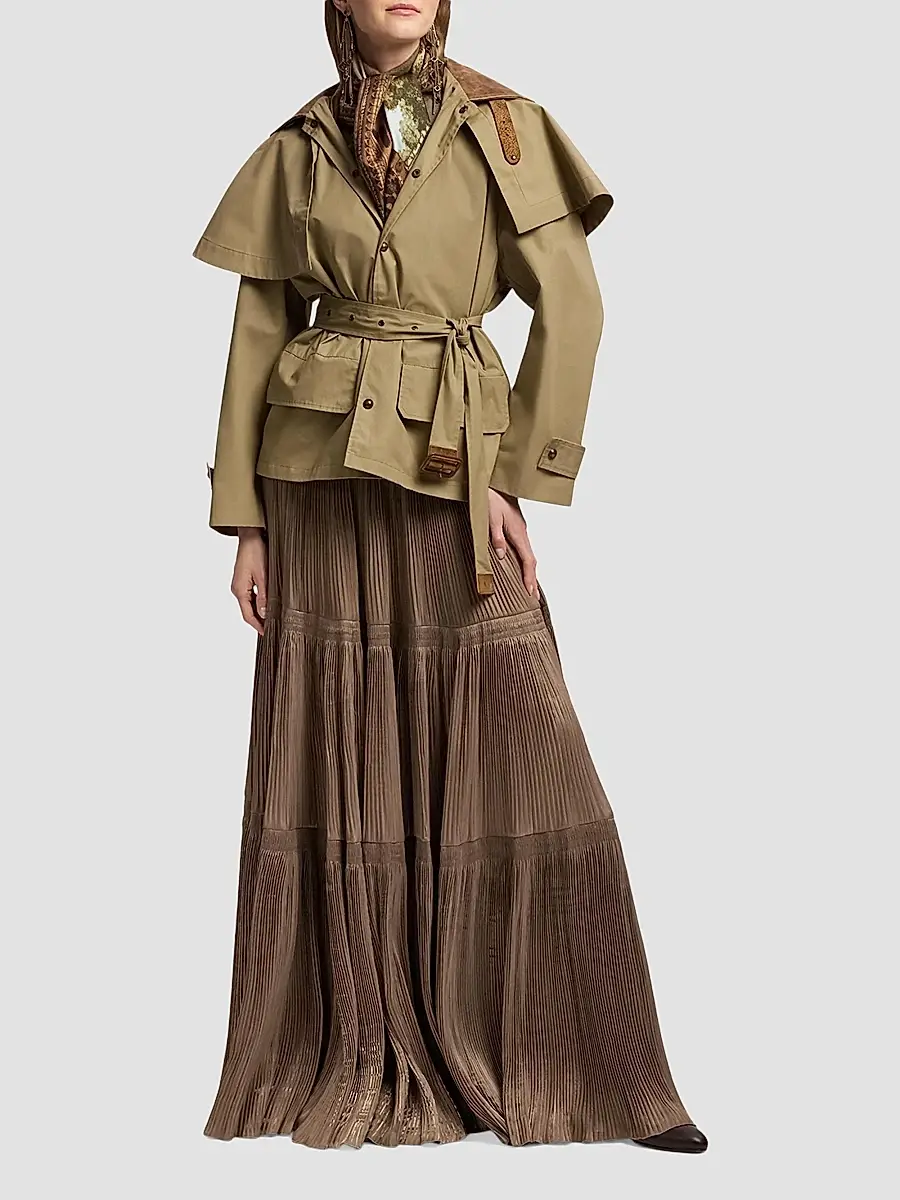Ralph Lauren Collection Women's Brannigan Cotton-Blend Coat | Thumbnail 2 Ralph Lauren Collection Women's Brannigan Cotton-Blend Coat | Thumbnail 2