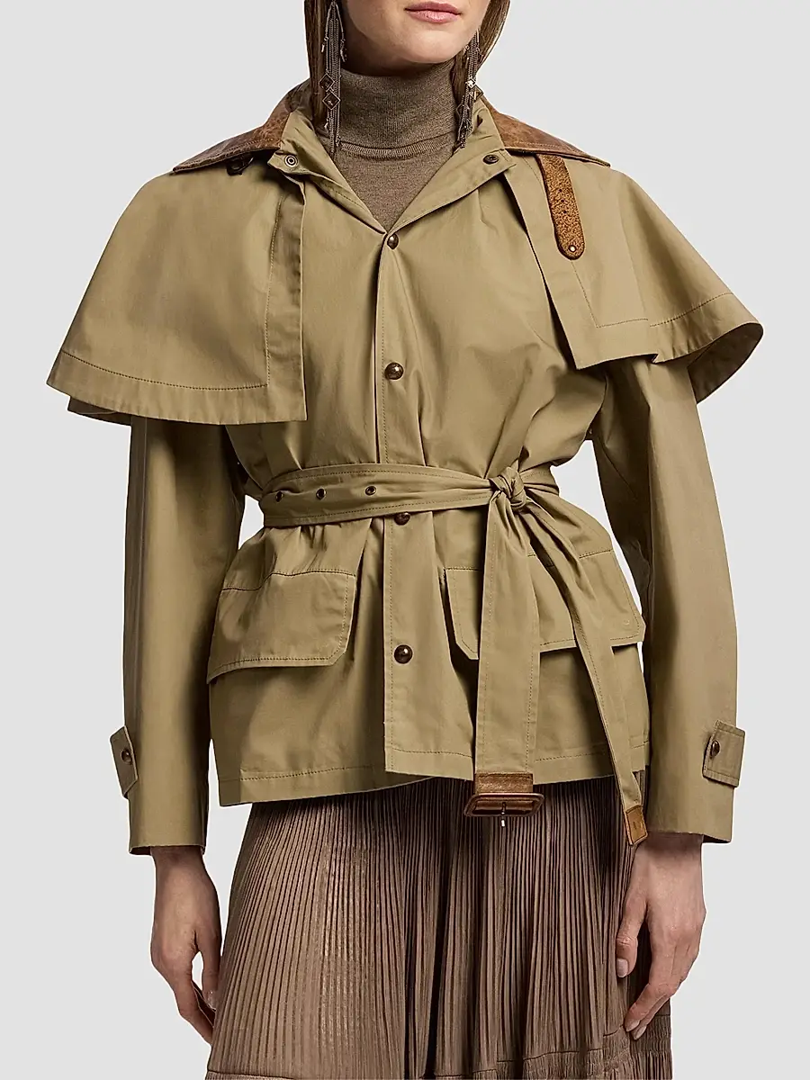 Ralph Lauren Collection Women's Brannigan Cotton-Blend Coat | Thumbnail 4 Ralph Lauren Collection Women's Brannigan Cotton-Blend Coat | Thumbnail 4