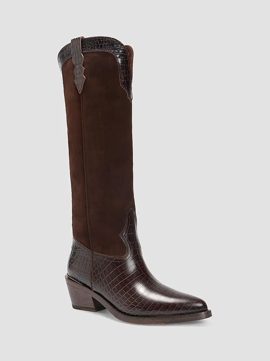 Partlow Women's Mira 55MM Croc-Embossed Leather Knee-High Boots | Thumbnail 2 Partlow Women's Mira 55MM Croc-Embossed Leather Knee-High Boots | Thumbnail 2