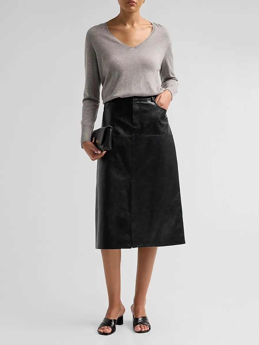 Kobi Halperin Women's Leslie Faux-Leather Pencil Skirt | Thumbnail 2 Kobi Halperin Women's Leslie Faux-Leather Pencil Skirt | Thumbnail 2
