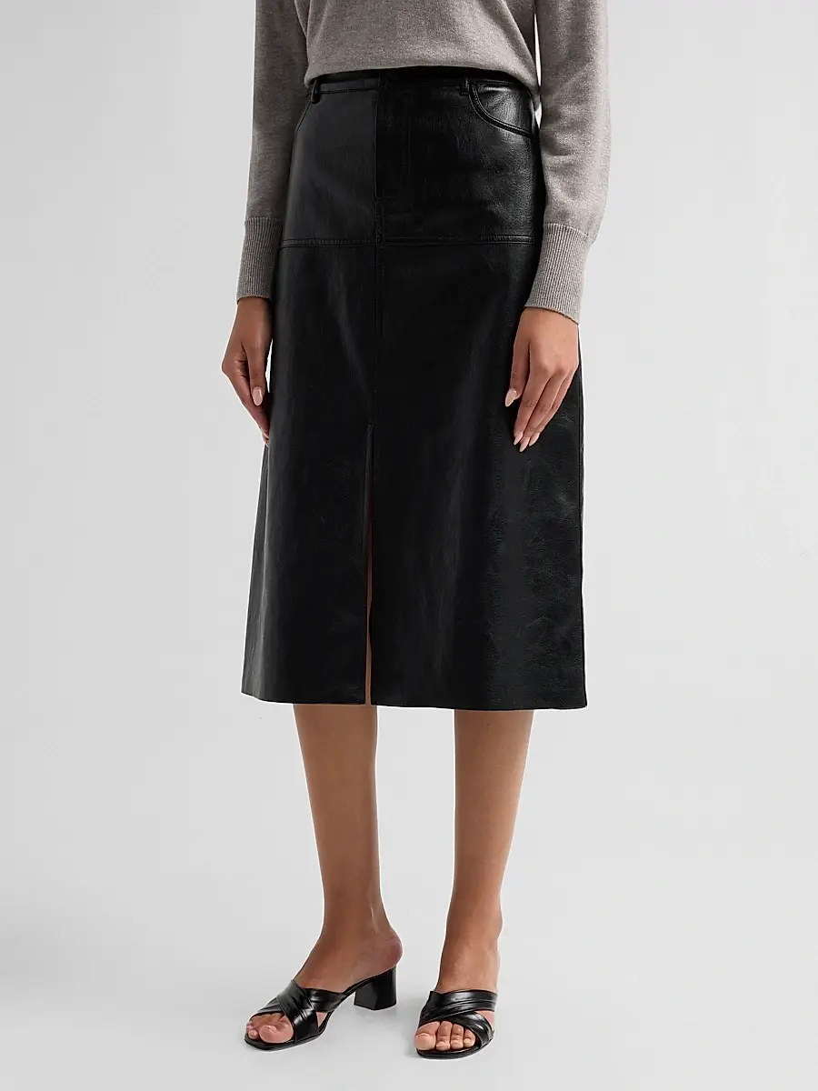Kobi Halperin Women's Leslie Faux-Leather Pencil Skirt | Thumbnail 4 Kobi Halperin Women's Leslie Faux-Leather Pencil Skirt | Thumbnail 4