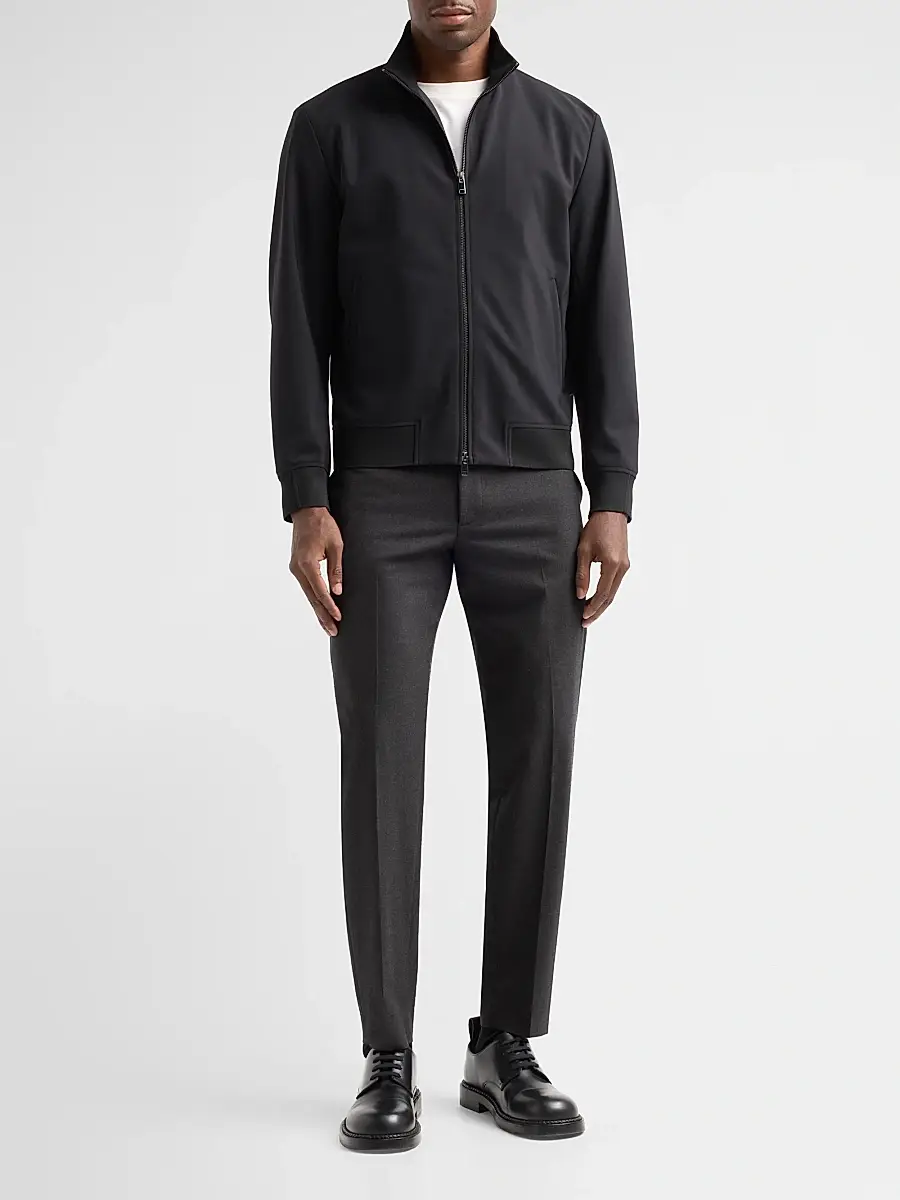 Theory Men's Precision Ponte Bomber Jacket | Thumbnail 2 Theory Men's Precision Ponte Bomber Jacket | Thumbnail 2