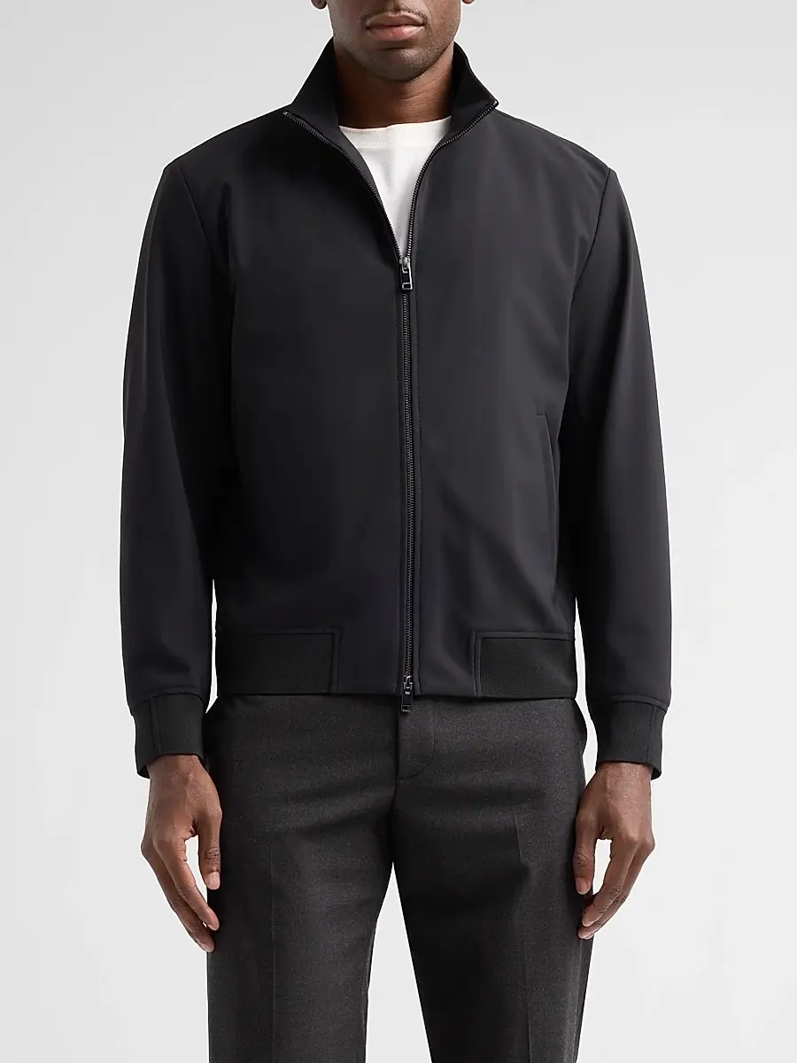 Theory Men's Precision Ponte Bomber Jacket | Thumbnail 4 Theory Men's Precision Ponte Bomber Jacket | Thumbnail 4