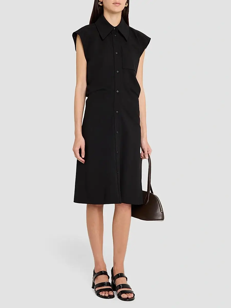 Co Women's Banana Cut Wool Shirtdress | Thumbnail 4 Co Women's Banana Cut Wool Shirtdress | Thumbnail 4