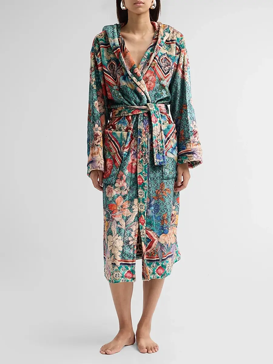 Johnny Was Women's Cozy Lorette-Scarf Printed Robe | Thumbnail 2