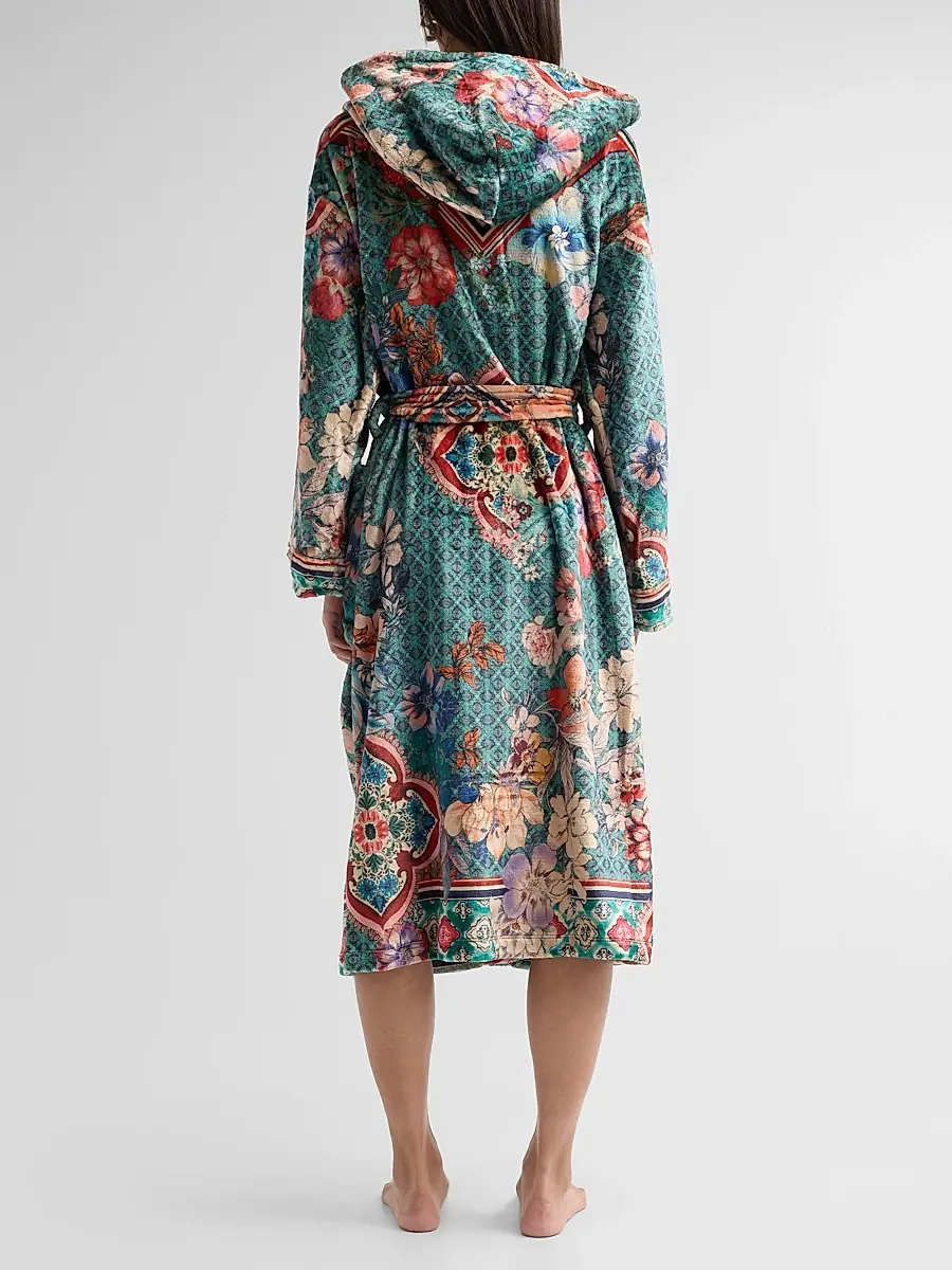 Johnny Was Women's Cozy Lorette-Scarf Printed Robe | Thumbnail 3
