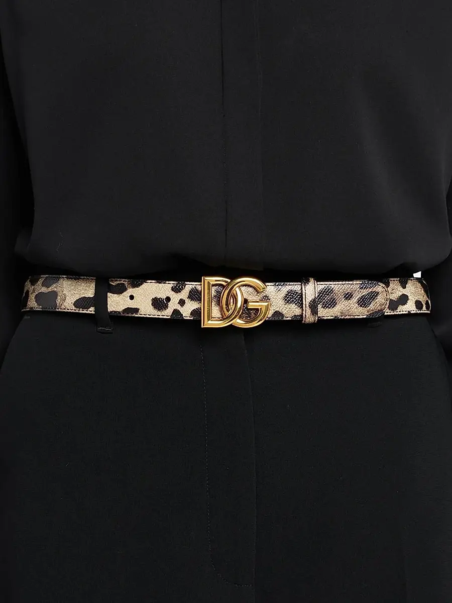 Dolce & Gabbana Women's Canazei Stampato Leopard-Print Belt | Thumbnail 2 Dolce & Gabbana Women's Canazei Stampato Leopard-Print Belt | Thumbnail 2