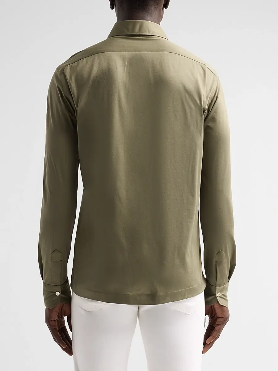 Kiton Men's Cotton Piqué Polo Shirt | Thumbnail 3 Kiton Men's Cotton Piqué Polo Shirt | Thumbnail 3