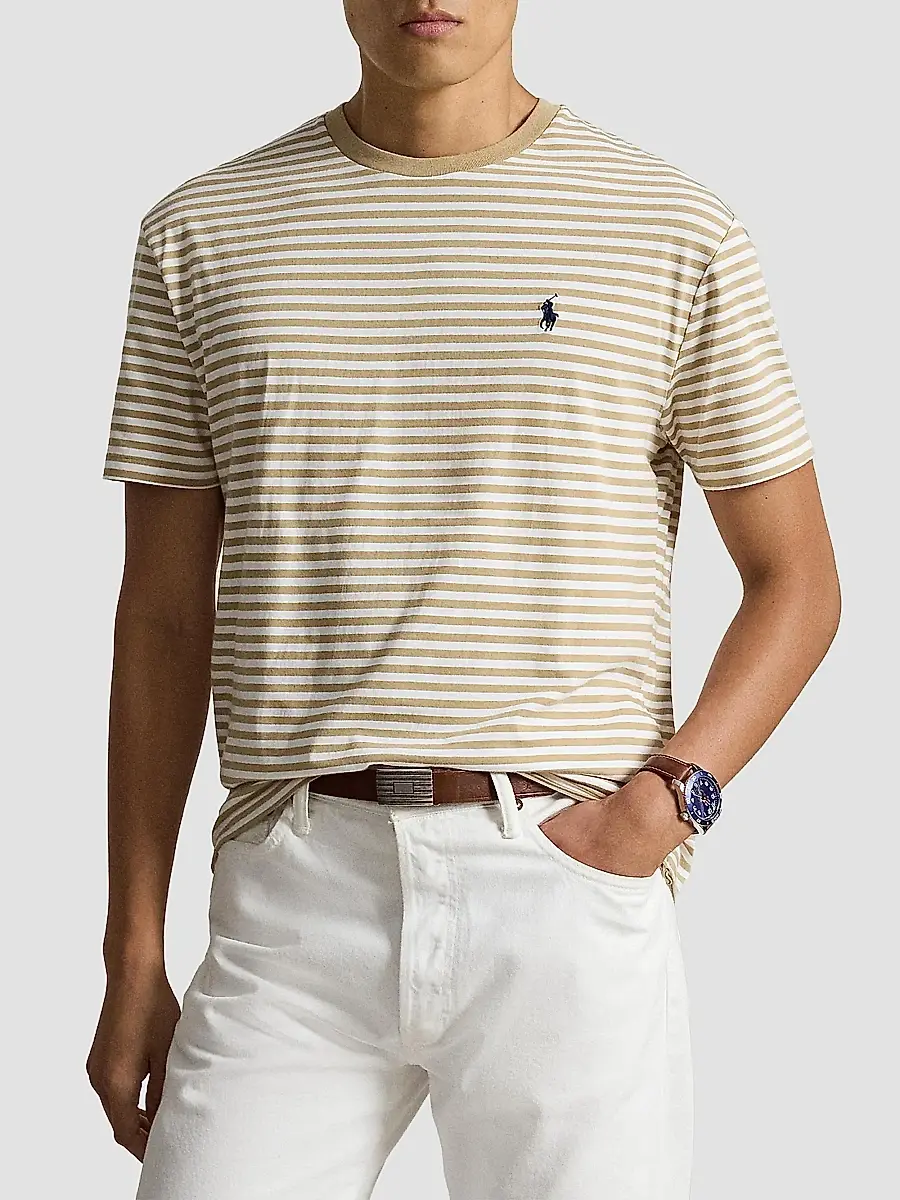 Polo Ralph Lauren Men's Classic-Fit Striped Jersey T-Shirt | Thumbnail 4 Polo Ralph Lauren Men's Classic-Fit Striped Jersey T-Shirt | Thumbnail 4