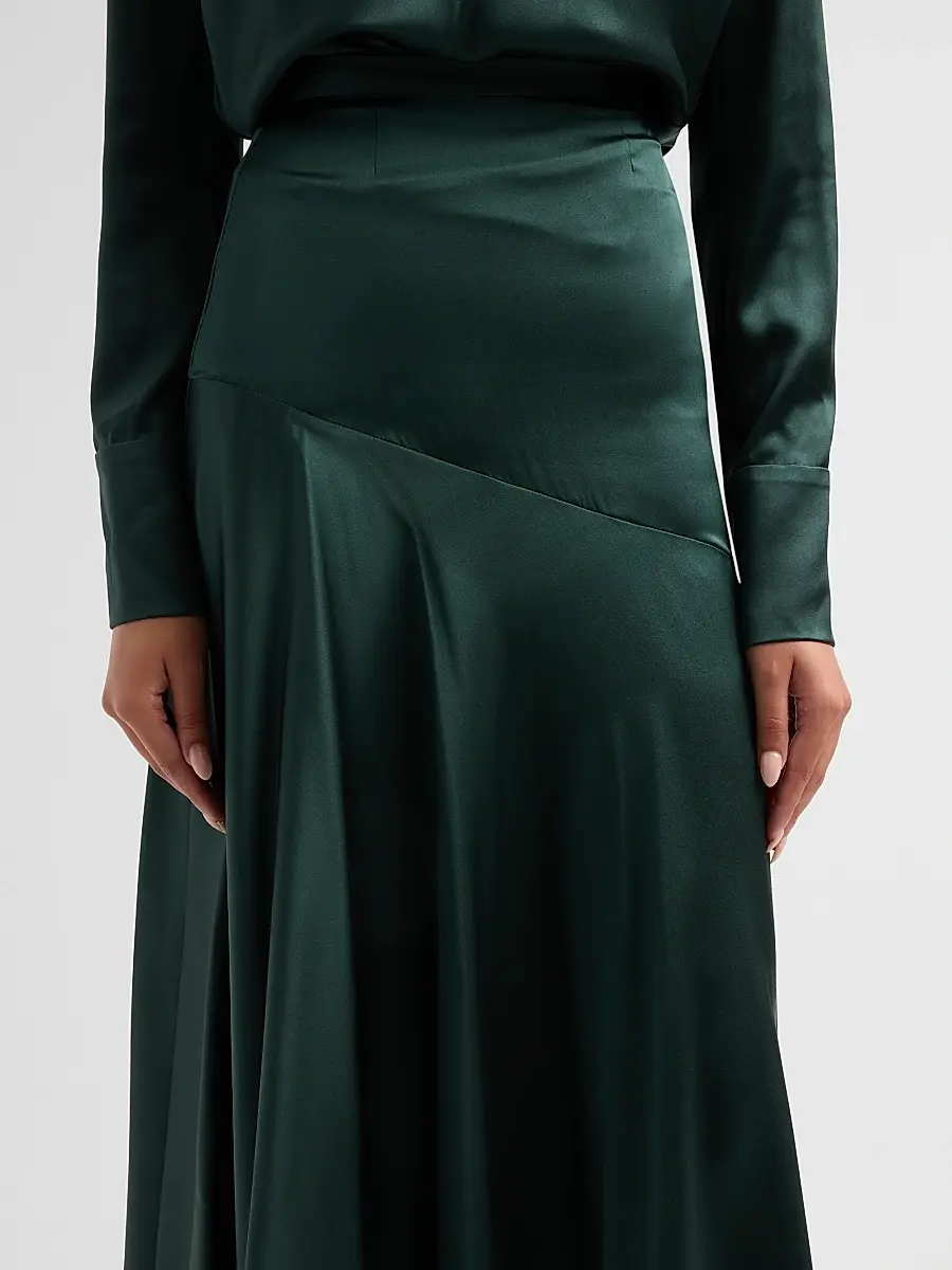 Adam Lippes Women's Tess Silk Charmeuse Midi Skirt | Thumbnail 5 Adam Lippes Women's Tess Silk Charmeuse Midi Skirt | Thumbnail 5